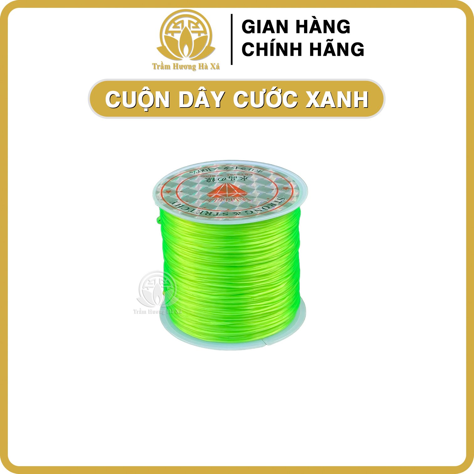 Cuộn Dây Co Giãn Xỏ Vòng Tay, Đính Cườm, Xâu Vòng Cổ, Xâu Chuỗi, Đàn Hồi Tốt, Siêu Bền - Cuộn Dây Cước Màu Xanh