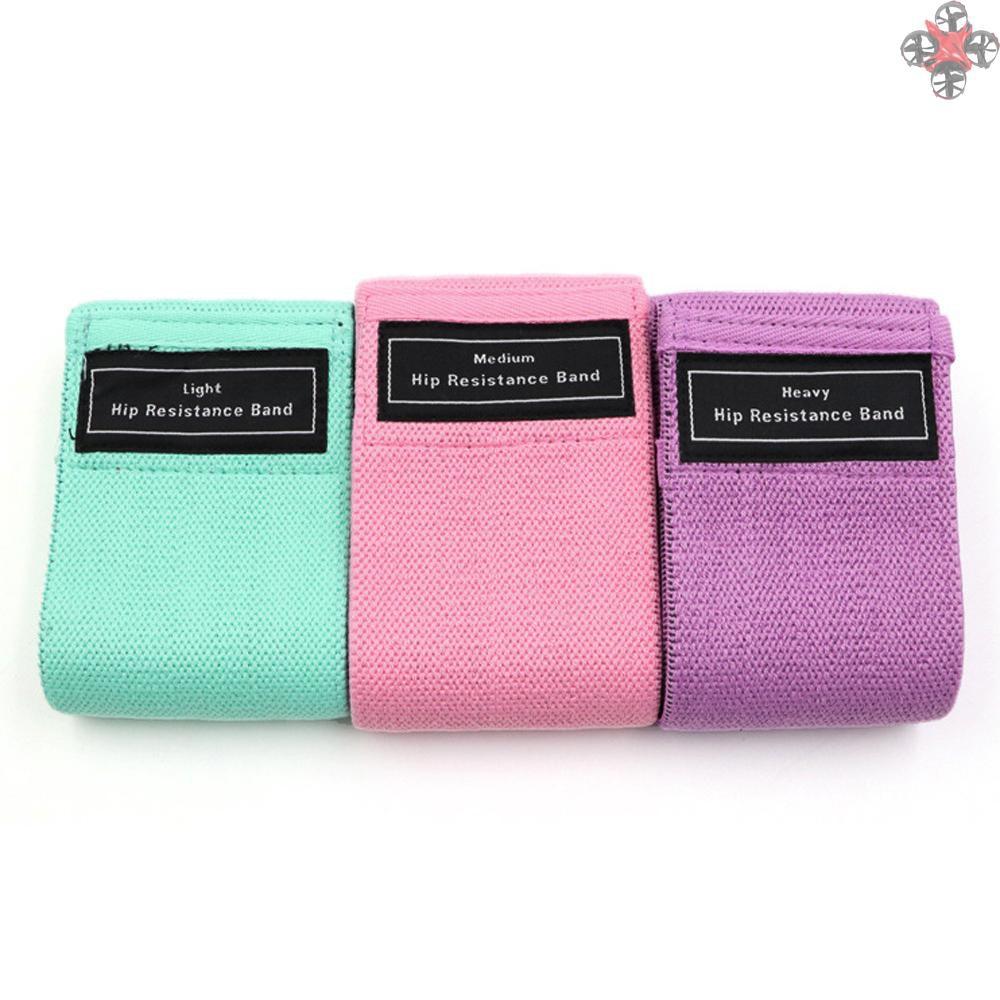 TOP 3PCS Sports Exercise Resistance Loop Bands Set Elastic Booty Band Set for Yoga Home Gym Training