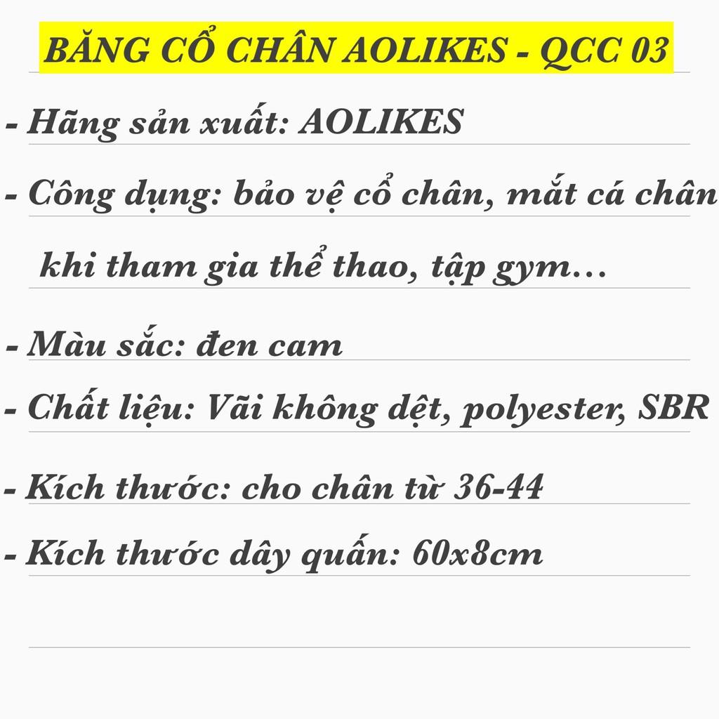 Băng cổ chân AOLIKES mềm mại chắc chắn giảm chấn thương, băng quấn chân đá bóng thể thao