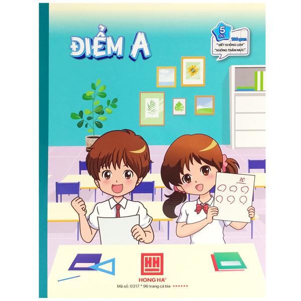Tập Học Sinh Class Điểm A 5 Ô Ly Vuông 96 Trang 100gsm - Hồng Hà 0317 (Mẫu Sản Phẩm Giao Ngẫu Nhiên)