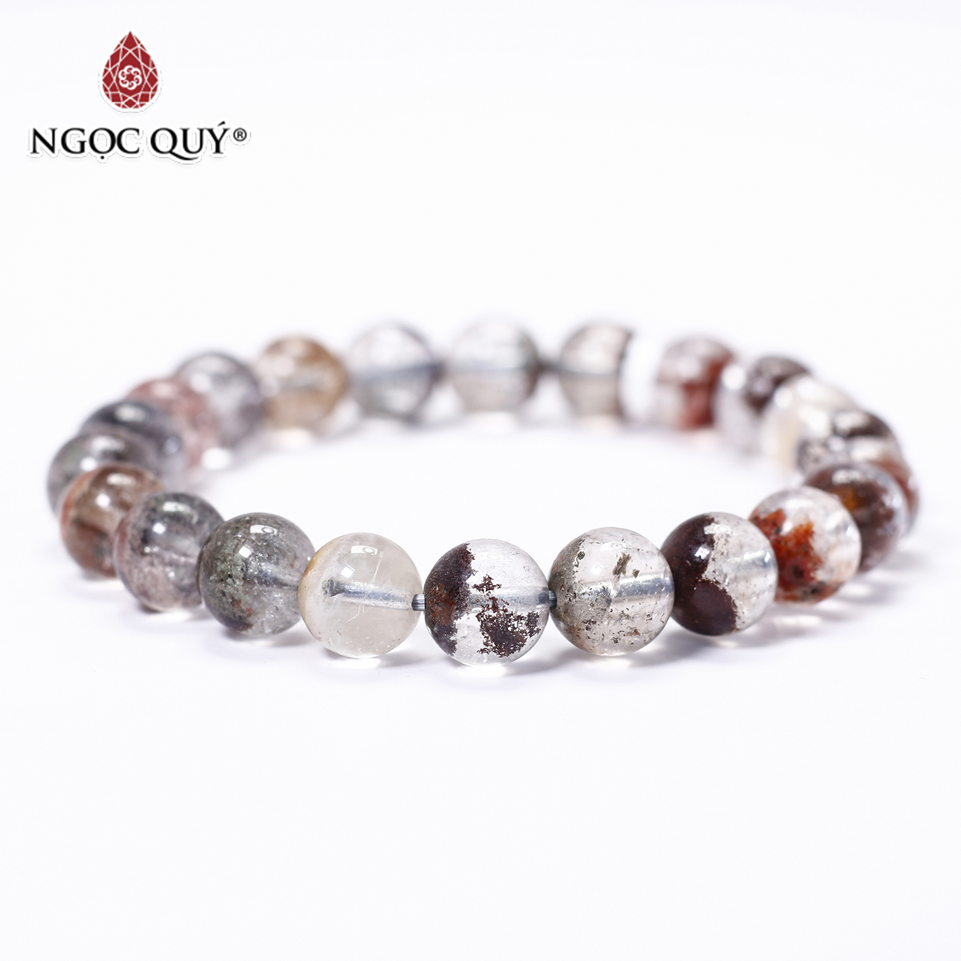 Vòng tay đá ưu linh đa sắc size hạt 9mm - Ngọc Quý Gemstones
