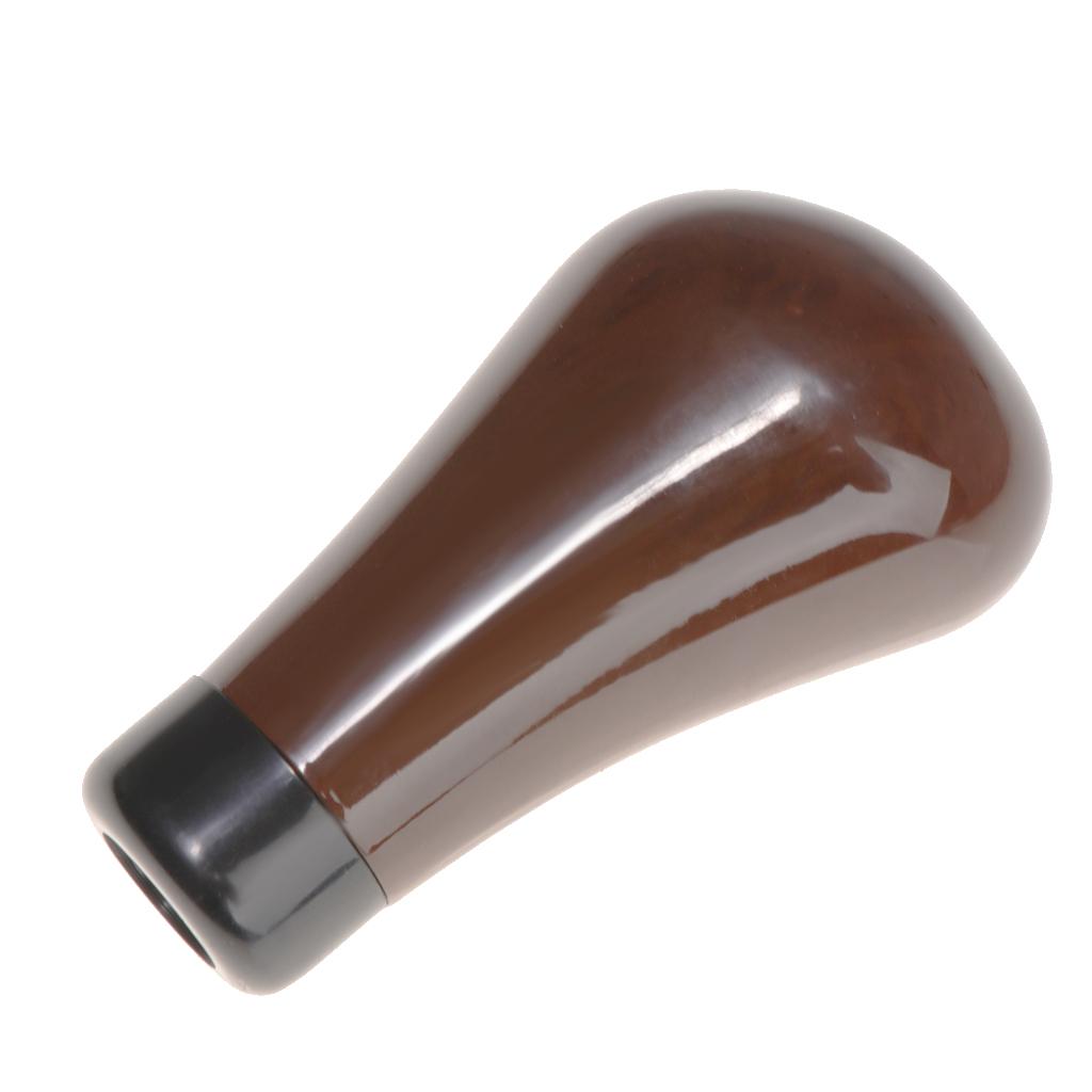 Brown Universal Manual Car Gear Shift Knob Shifter Lever Head with Hoses