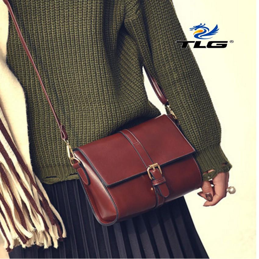 Túi đeo chéo thời trang phong cách Đồ Da Thành Long TLG 208094 tặng túi đựng mỹ phẩm tiện lợi