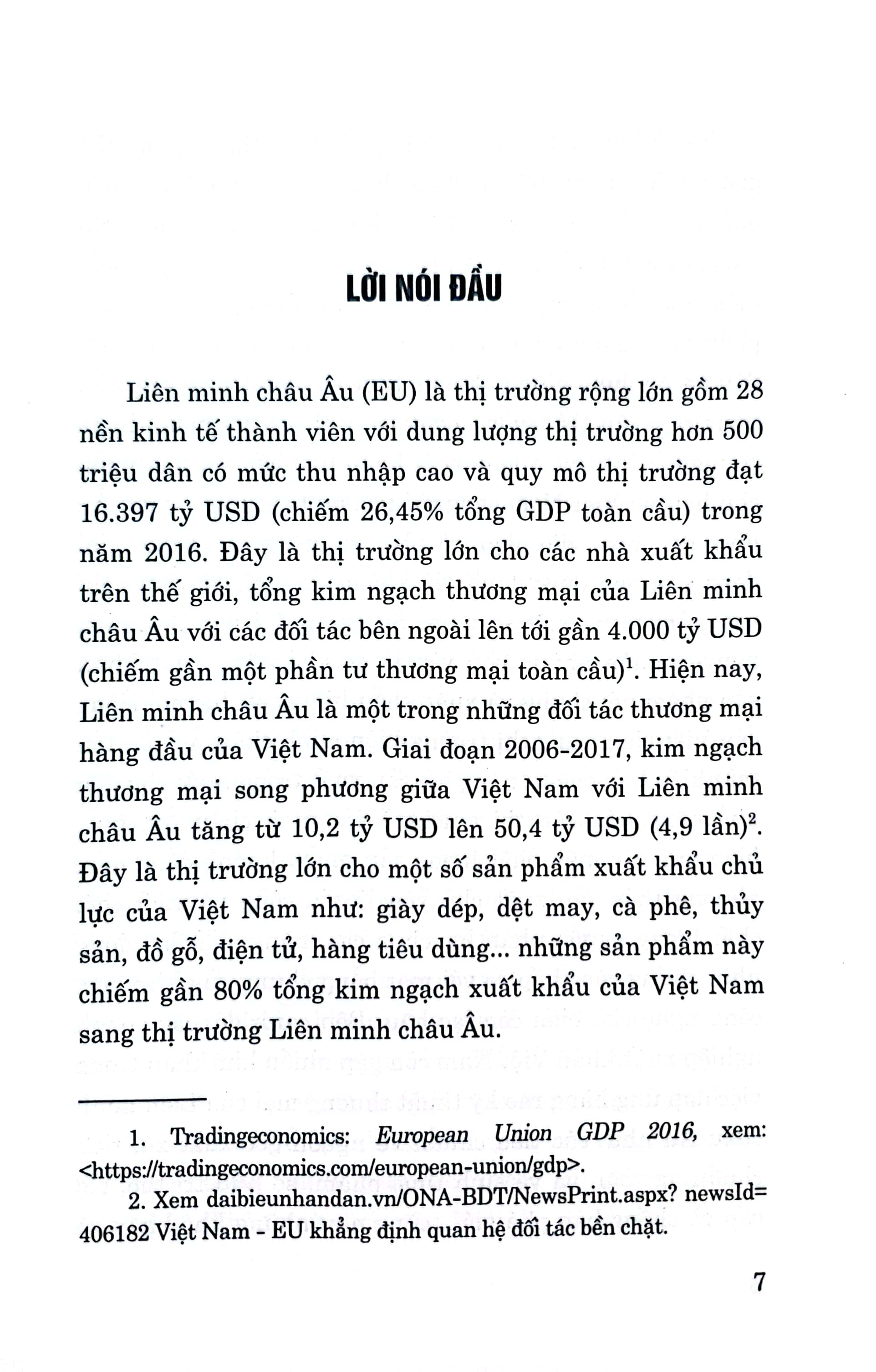 Nâng cao khả năng xuất khẩu một số sản phẩm chủ lực của Việt Nam sang thị trường Liên minh châu Âu đến năm 2025