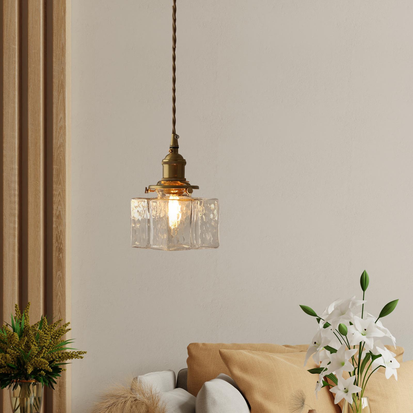 Modern Glass Chandelier Transparent for Bedroom