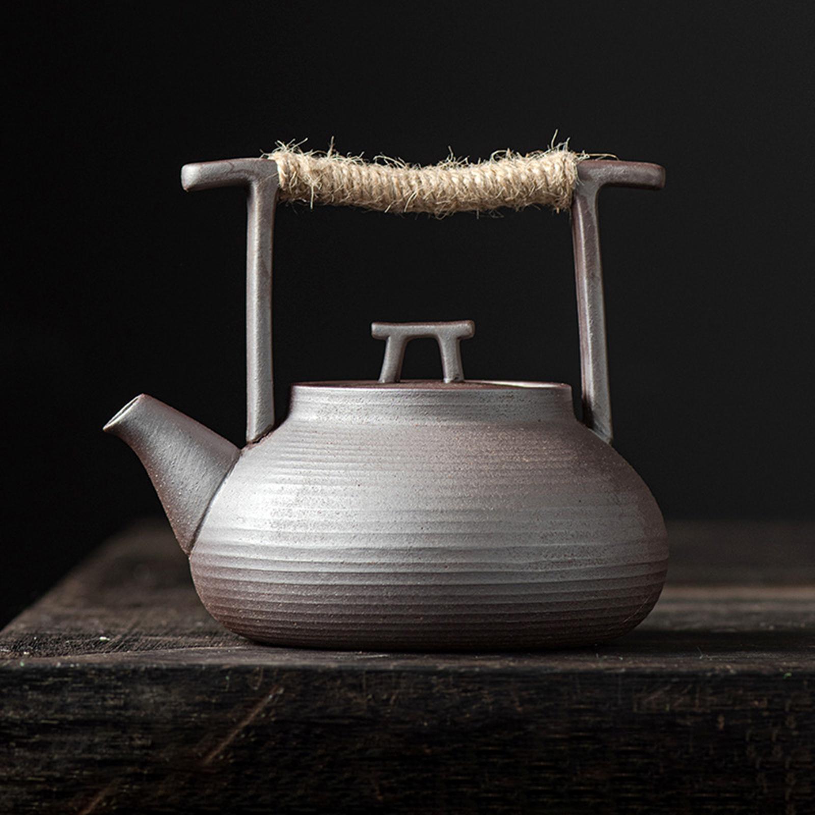 Ceramic Tea Kettle Handmade Teapot Warmer Teapot for Office Kitchen Picnic