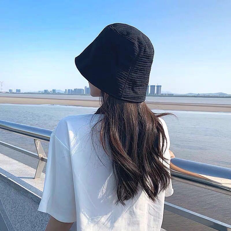 Mũ bucket vải xô nhăn mềm nhẹ phong cách Hàn Quốc( FH6