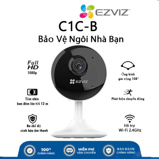 Camera Wifi Trong Nhà Ezviz C1C-B 1080P nhỏ gọn siêu nét, đàm thoại 2 chiều - hàng chính hãng