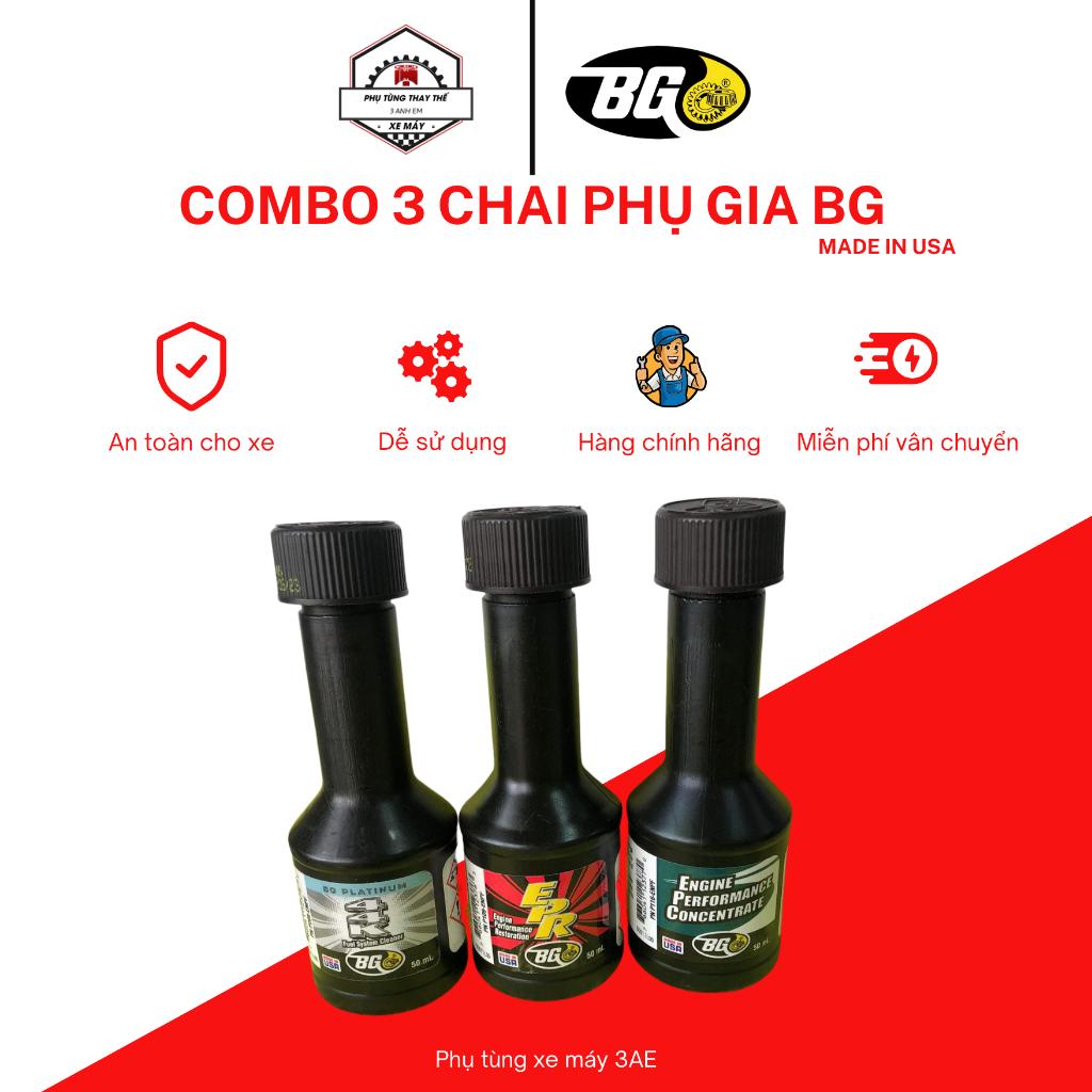 Phụ gia xe máy BG vệ sinh kim phun buồng đốt làm sạch động cơ tặng hiệu năng nhớt - nhập khẩu USA