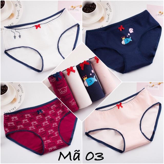 HỘP 04 QUẦN LÓT COTTON CHẤT ĐẸP