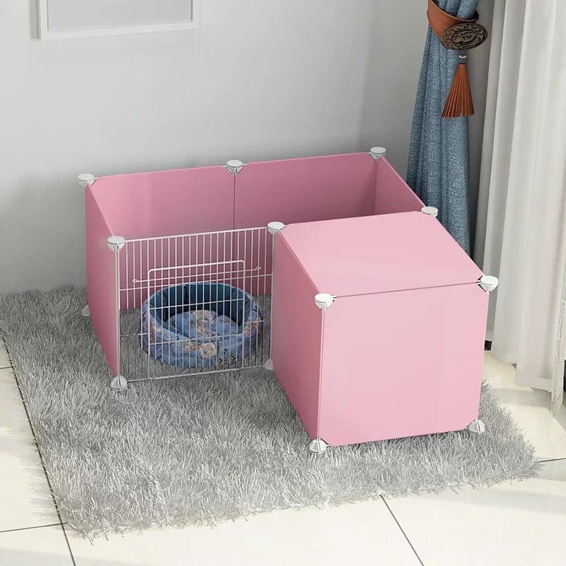 Chuồng quây thú cưng gồn 8 tấm nhựa và 1cửa lưới sắt