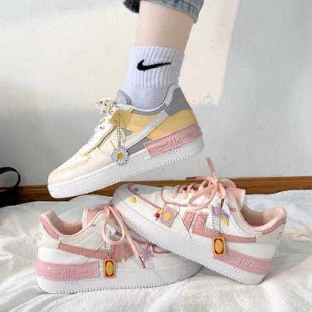 Giày Thể Thao nữ Sneaker nữ Air đế độn siêu đẹp Hot trend, sneaker nữ đi học, chơi bóng rổ siêu nhẹ