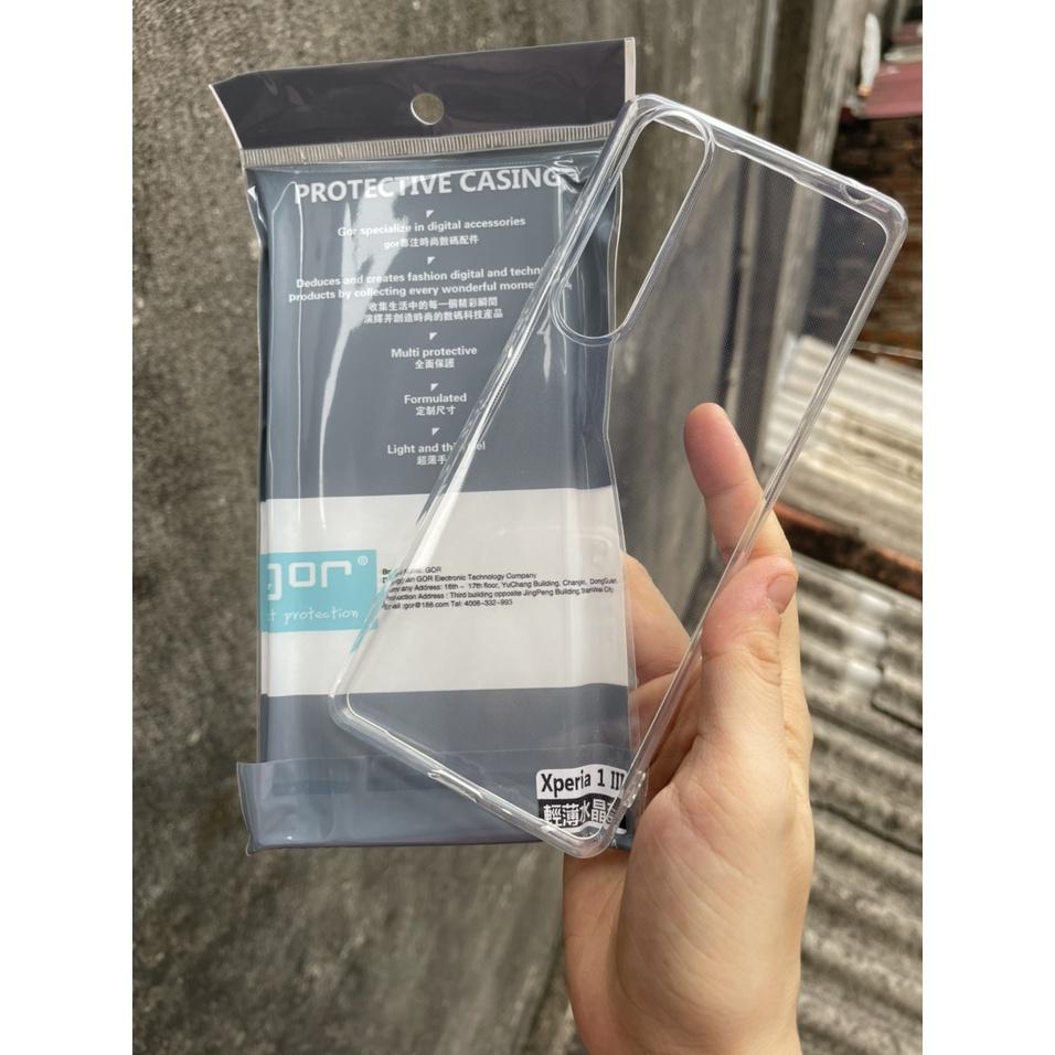 Ốp lưng silicon Gor cho Sony Xperia 1 III  siêu mỏng, có gờ bảo vệ camera Hàng nhập khẩu