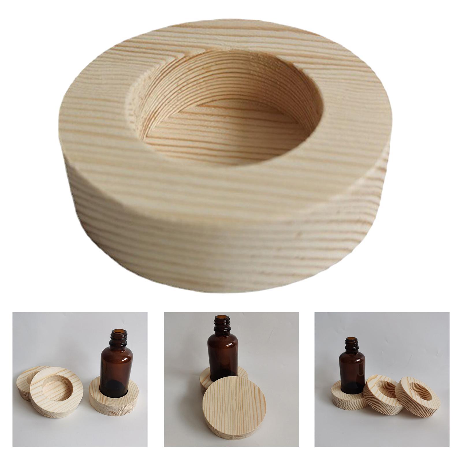 2x Essential Oil Display Storage Organizer Bottles Holder 50ml Single Slot Hole Diameter 1.5inch Hard Pine Wood Rack Presentation Shelf