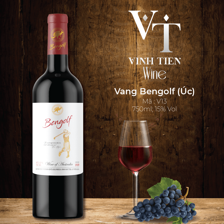 Rượu Vang Đỏ Bengolf - Nhập Khẩu Úc - Chai 750ml, 15% vol.