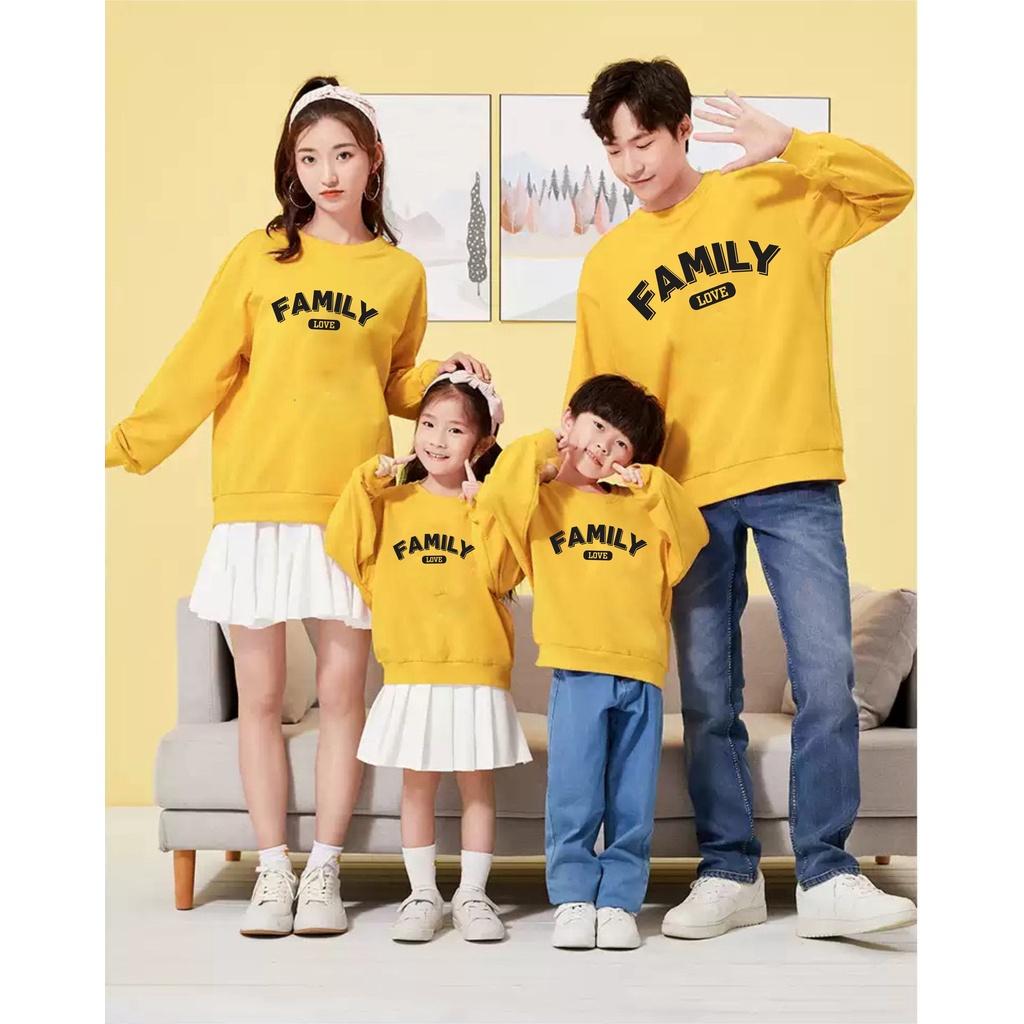 Áo hoodie gia đình Familylove - Áo khoác hoodie họa tiết đơn giãn đáng yêu chất liệu nỉ da cá cao cấp