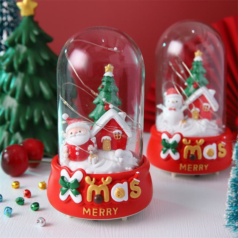 Đèn ngủ nhà kính ông già Noel