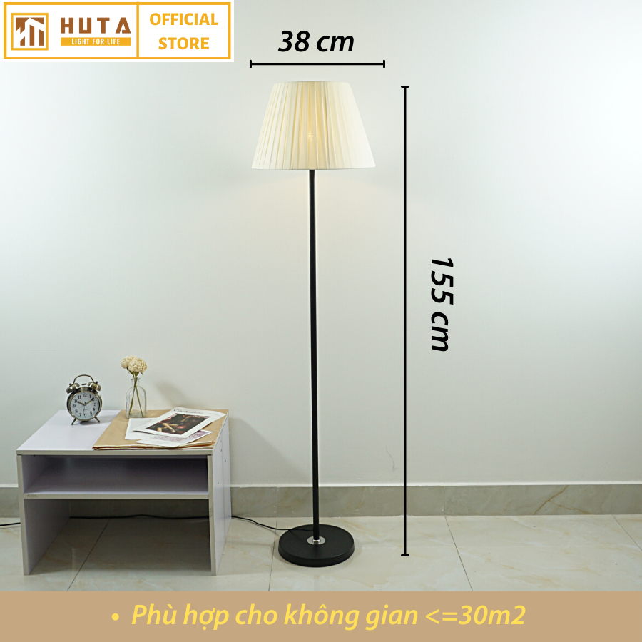 Đèn Cây Đứng HUTA KT1 Cao Cấp, Sang Trọng, Decor Trang Trí Phòng Ngủ, Sofa, Phòng Khách, Điều Chỉnh Độ Sáng, Bóng Led Ánh Sáng Vàng