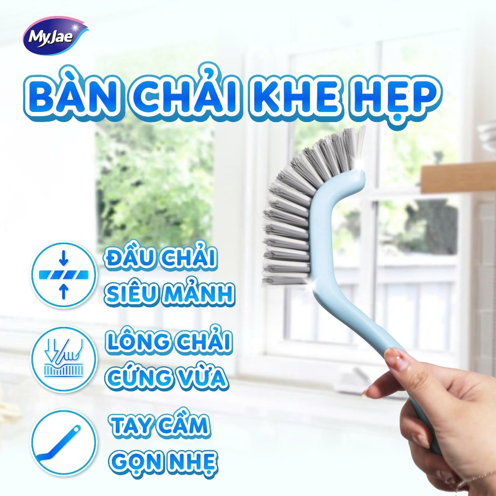 [COMBO] Bàn Chải Khe Hẹp MyJae Đầu Chổi Siêu Mảnh Lông Chải Cứng Vừa Tay Cầm Gọn Nhẹ