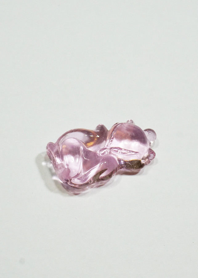 Mặt dây Hồ Ly sexy đá Topaz hồng Tình Duyên - mạng Hỏa
