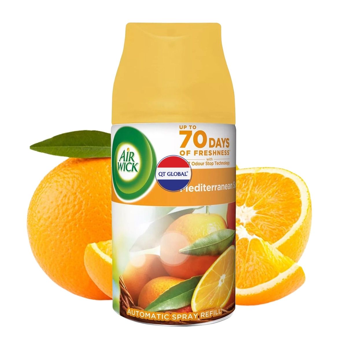 Bình xịt thơm phòng Air Wick Mediterranean Sun 250ml QT06519 - hương cam tươi