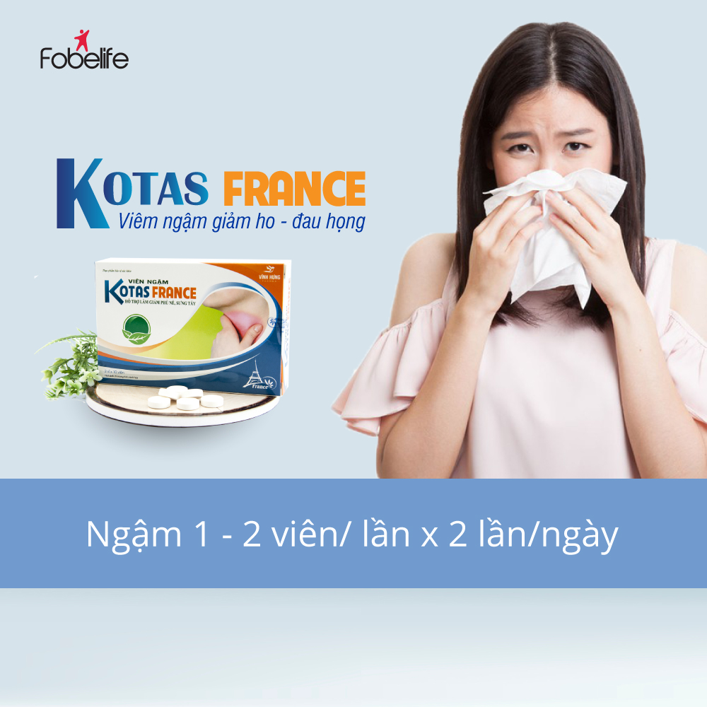 Viên Kẹo Ngậm Hỗ Trợ Giảm Đau Giảm Viêm Giảm Sưng Phù Nề KOTAS FRANCE
