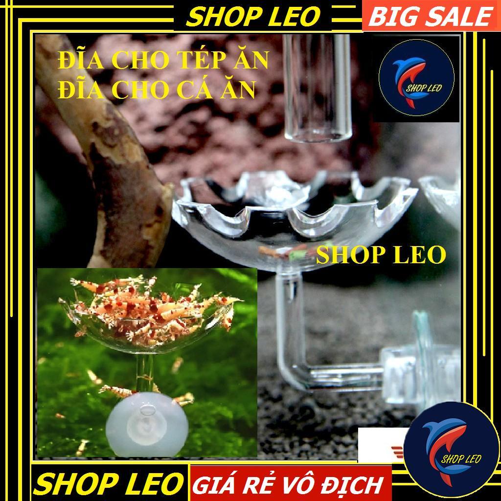 Đĩa cho tép ăn (có hít kính) - phụ kiện thủy sinh - shopleo