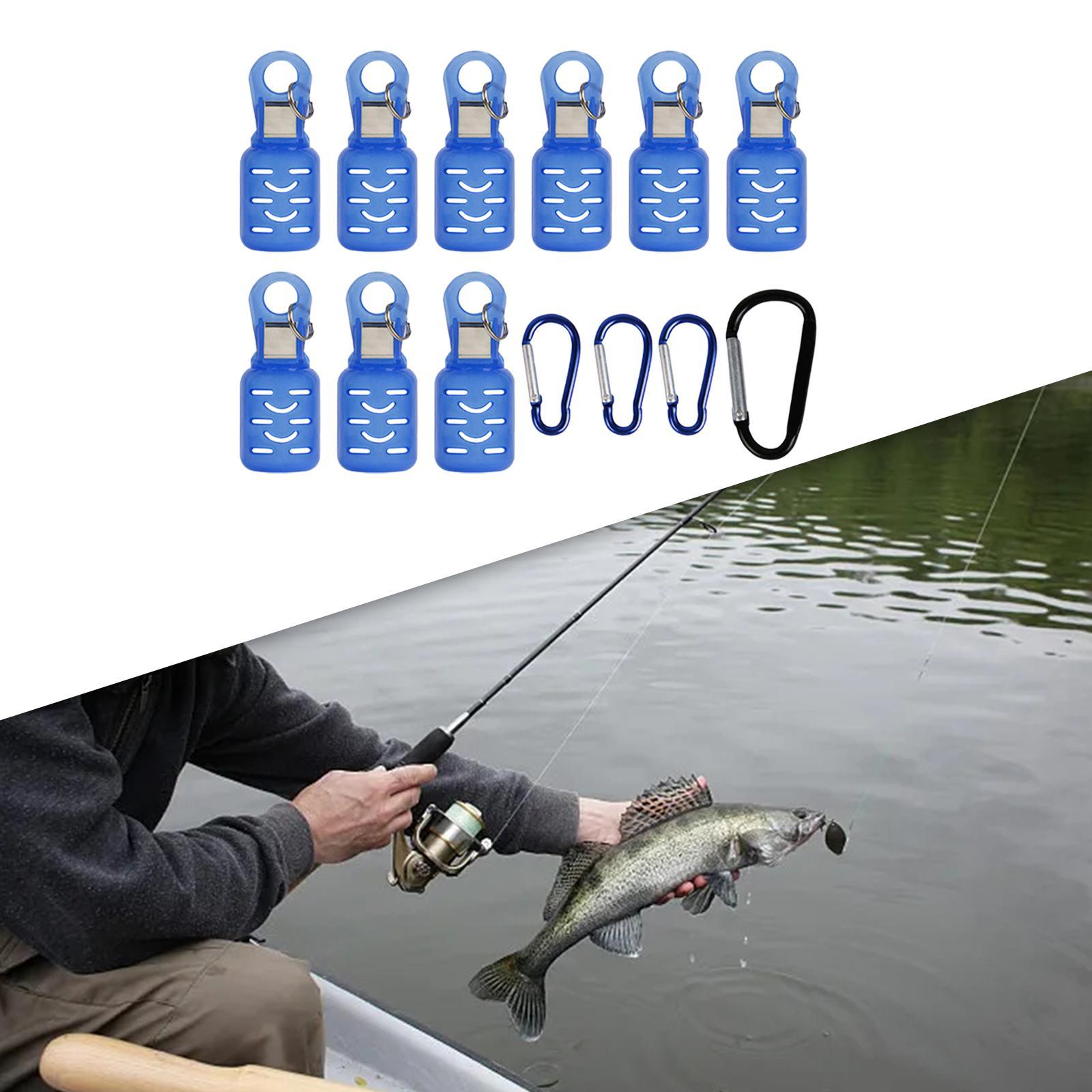 9Pcs Fishing Squid Hooks Cover Fishing Jigs Lure Covers with 4 Carabiners Umbrella Hooks Cover Strong Hooks  Fishing Tackle Tools