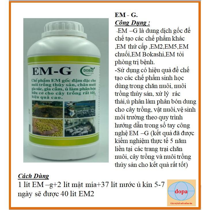 Chế phẩm sinh học EM G gốc chai 1 lít, DOPA.COM.VN