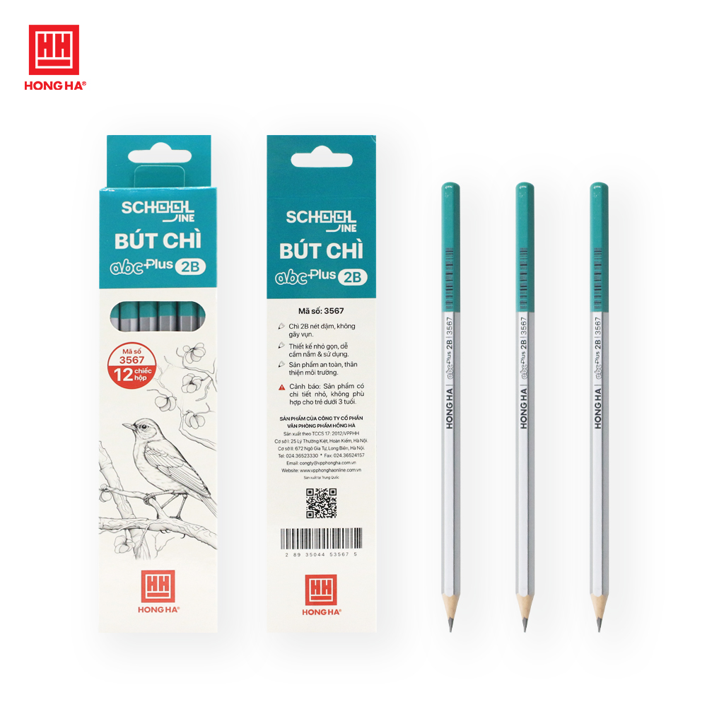 Bút chì gỗ 2B Hồng Hà ABC Plus - 3567