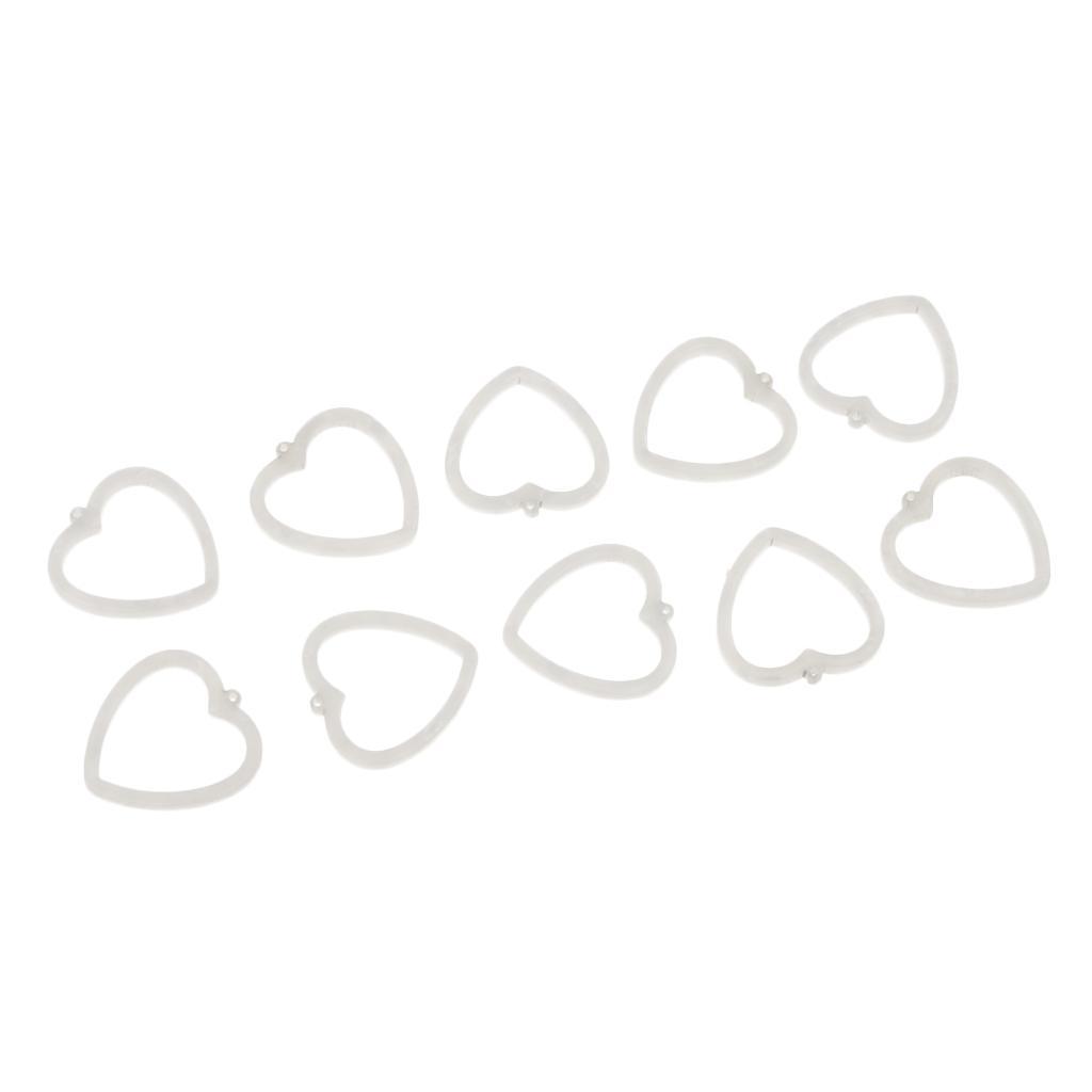 10pcs Acrylic Hollow Sweet Heart Charms Pendants For DIY Jewelry  Color #1
