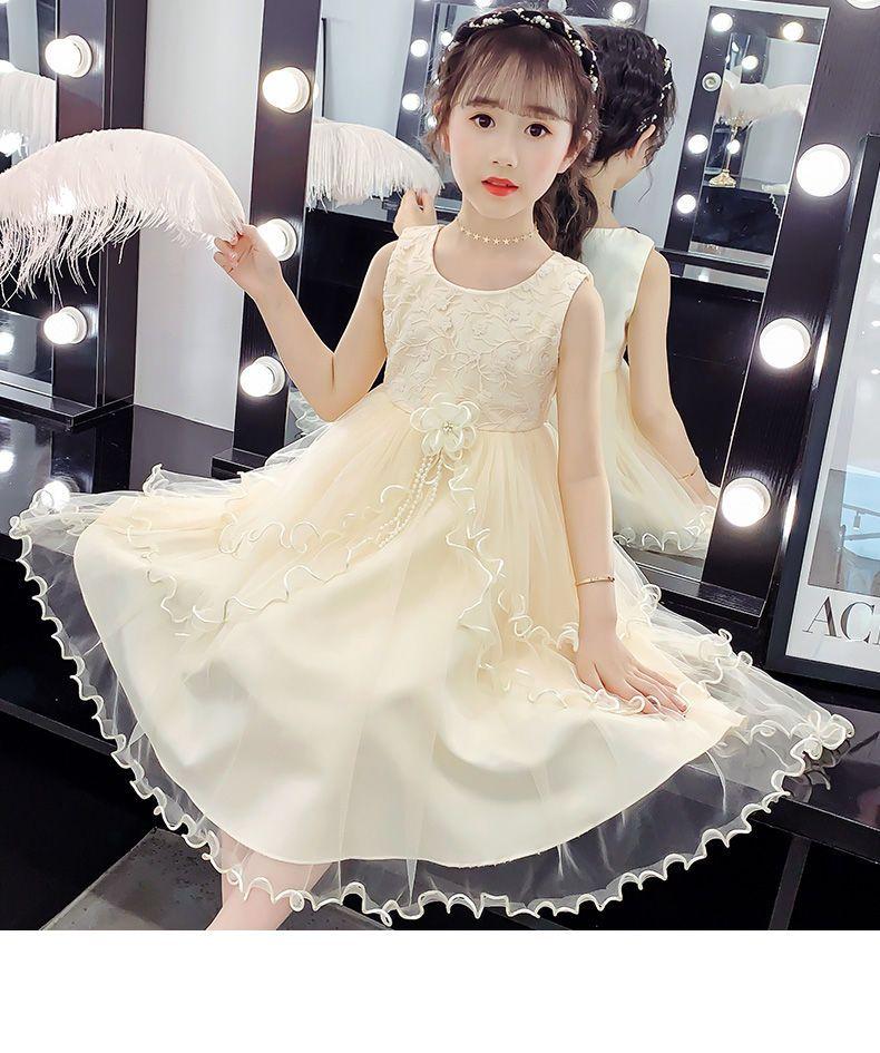 DONGSHOP Cô gái mùa hè đầm 2023 trẻ em tây mùa hè đầm công chúa váy cô gái mùa hè đầm