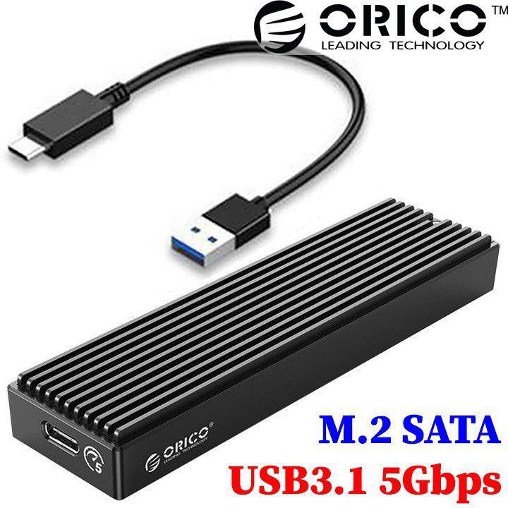 Box M2 SSD + TÚI CHỐNG SỐC M2 ORICO M2PF Type C USB 3.1 Tản Nhiệt Nhôm