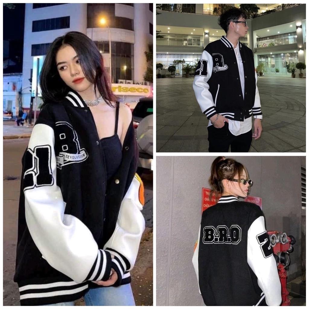 Áo Khoác Bomber 21 JOLIE Unisex Jacker nỉ ép bro, sweater form rộng tay bồng cá tính nam nữ Ulzzang