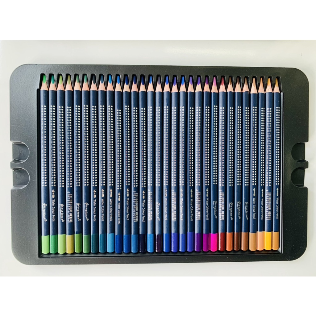 Bộ bút chì full 120 màu Giorgione vỏ thiếc xanh, đỏ, màu sắc đẹp bắt mắt -B93+94