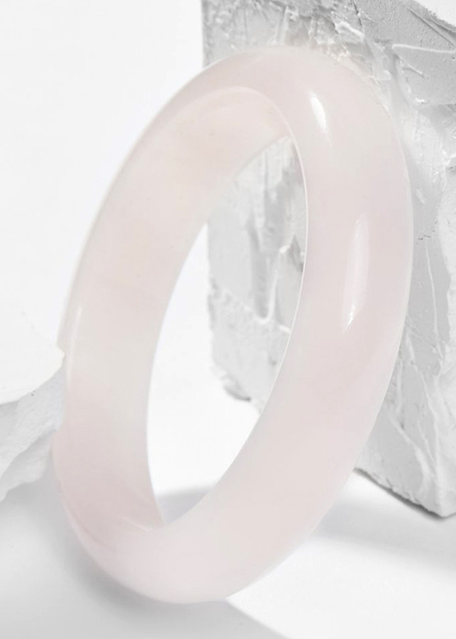 Vòng Tay Phong Thủy Nữ Đá Thạch Anh Hồng Liền Khối Mệnh Hỏa, Thổ Ngọc Quý Gemstones