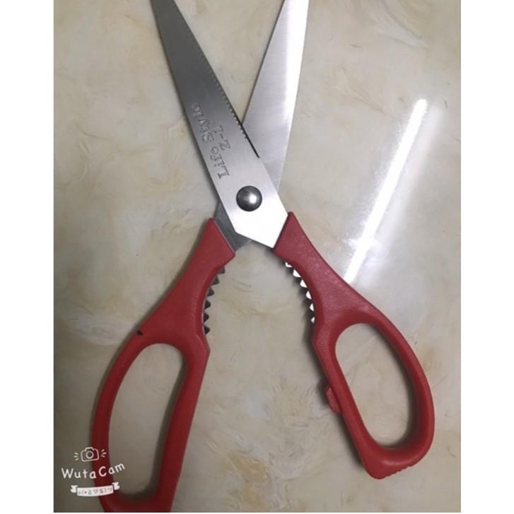 Kéo răng cưa đỏ loại 1 vừa đẹp vừa bền vừa rẻ, kéo làng nghề sắc bén,