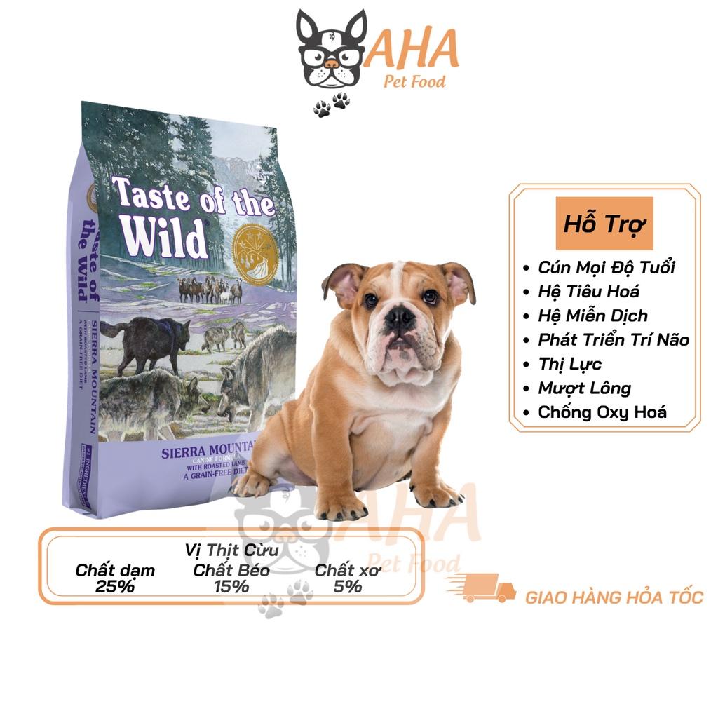 Thức Ăn Cho Chó Bull Anh Taste Of The Wild Da Lông, Cơ Bắp Bao 2kg - High Praire Bò Rừng, Nai, Trái Cây Rau Củ Quả