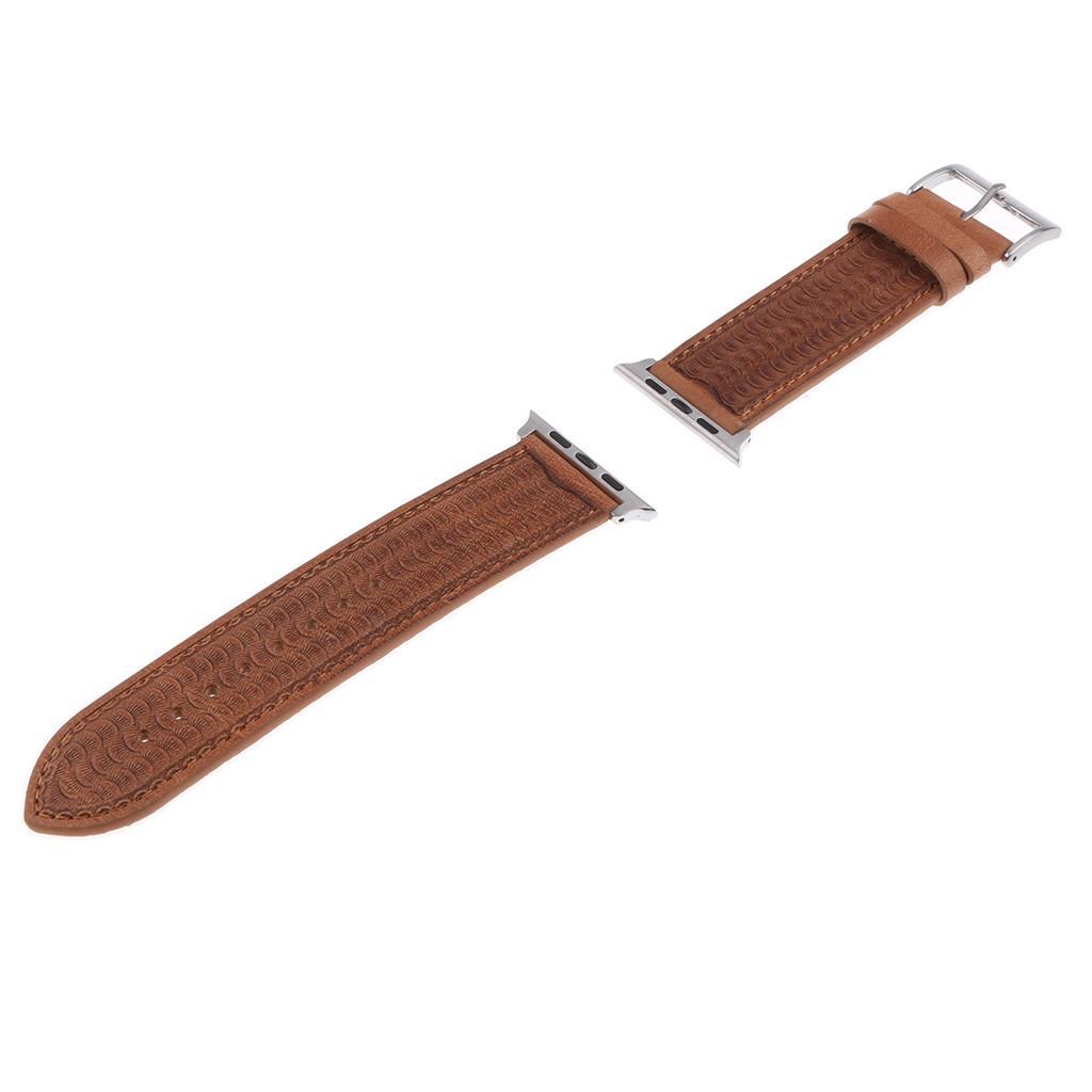 Leather Wrist  Strap Belt w/ Buckle for   Watch