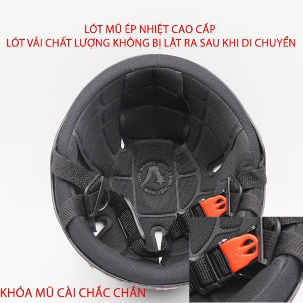 Mũ Bảo Hiểm 1/2 Đầu SRT Lồng Ép Cao Cấp Tem Hình Mèo Béo Totoro Dễ Thương