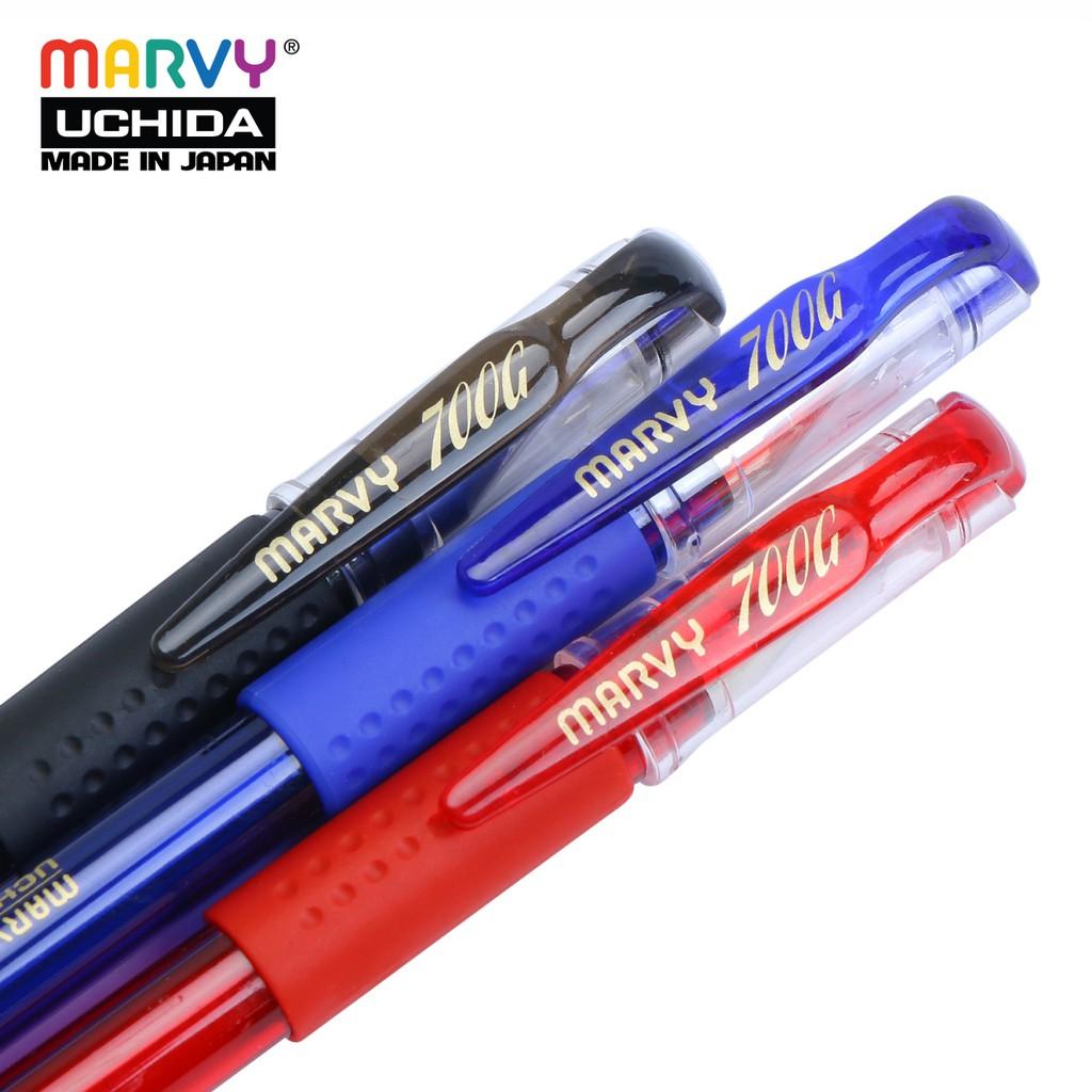 Combo 3 cây Bút gel có nắp MARVY 700G ngòi 0.7mm