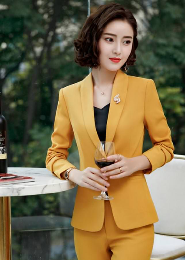 Áo Vest Nữ Một Nút Cài Titishop ACC123 - Vàng (Size