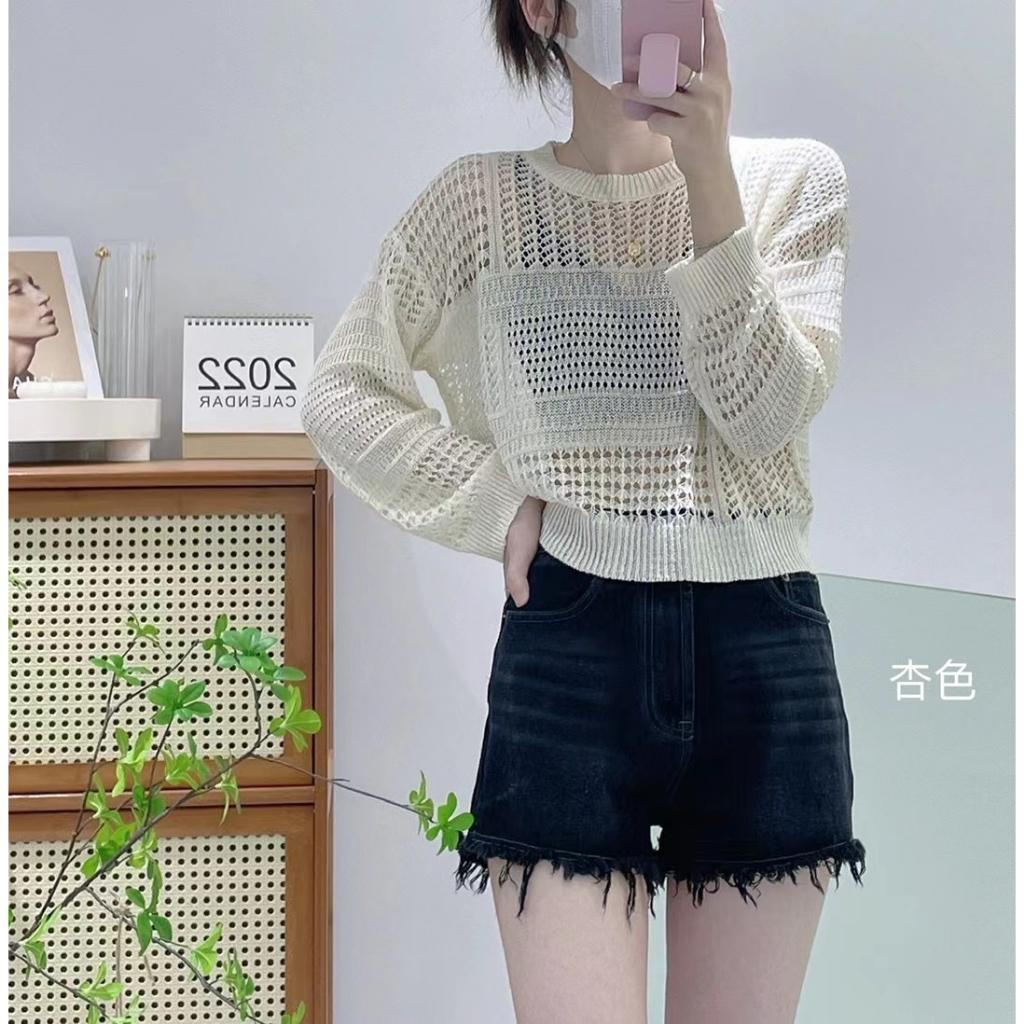 [L2M] Áo len LƯỚI Montoghi dệt kim HỌA TIẾT MỚI CÁCH ĐIỆU xinh xắn dễ phối đồ (không kèm áo trong)