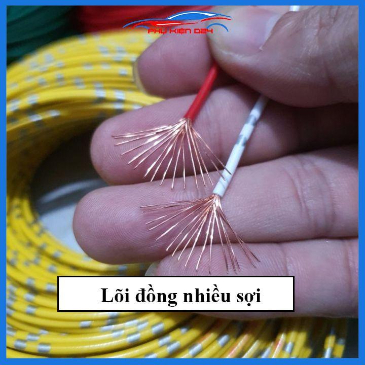 Cuộn 10 mét dây điện nhật lõi đồng 0.3mm, 0.5mm, 0.85mm, 1.25mm, 2mm chuyên dùng đấu điện cho ô tô xe máy