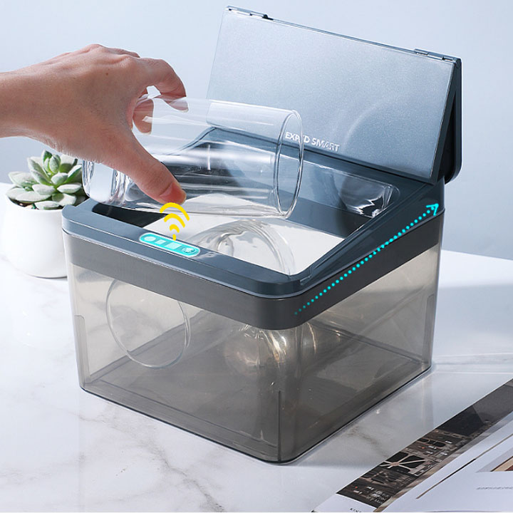 Hộp để đồ thông minh khử trùng bằng tia UV, với nắp cảm biến tự động đóng mở thông minh