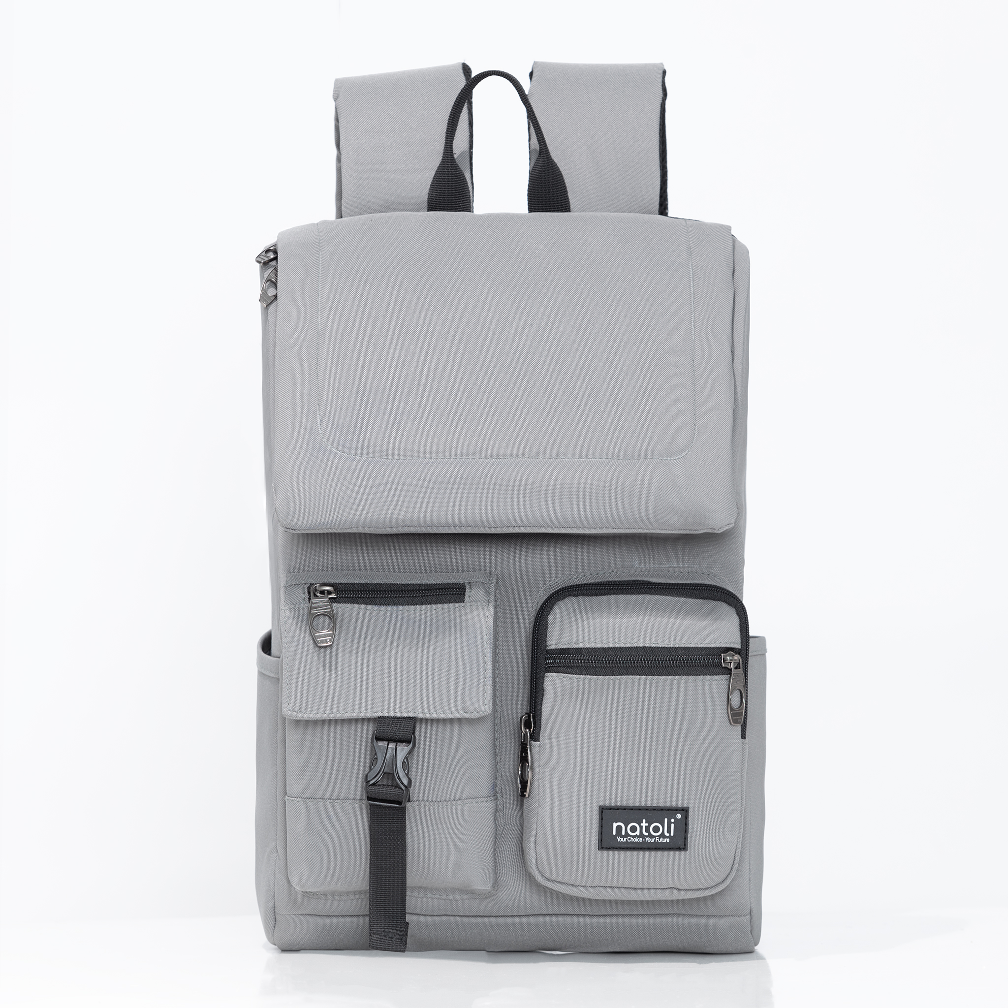 Balo đi học du lịch unisex Global Backpack B8 chính hãng NATOLI chất vải canvas kháng nước nhiều ngăn basic cao cấp