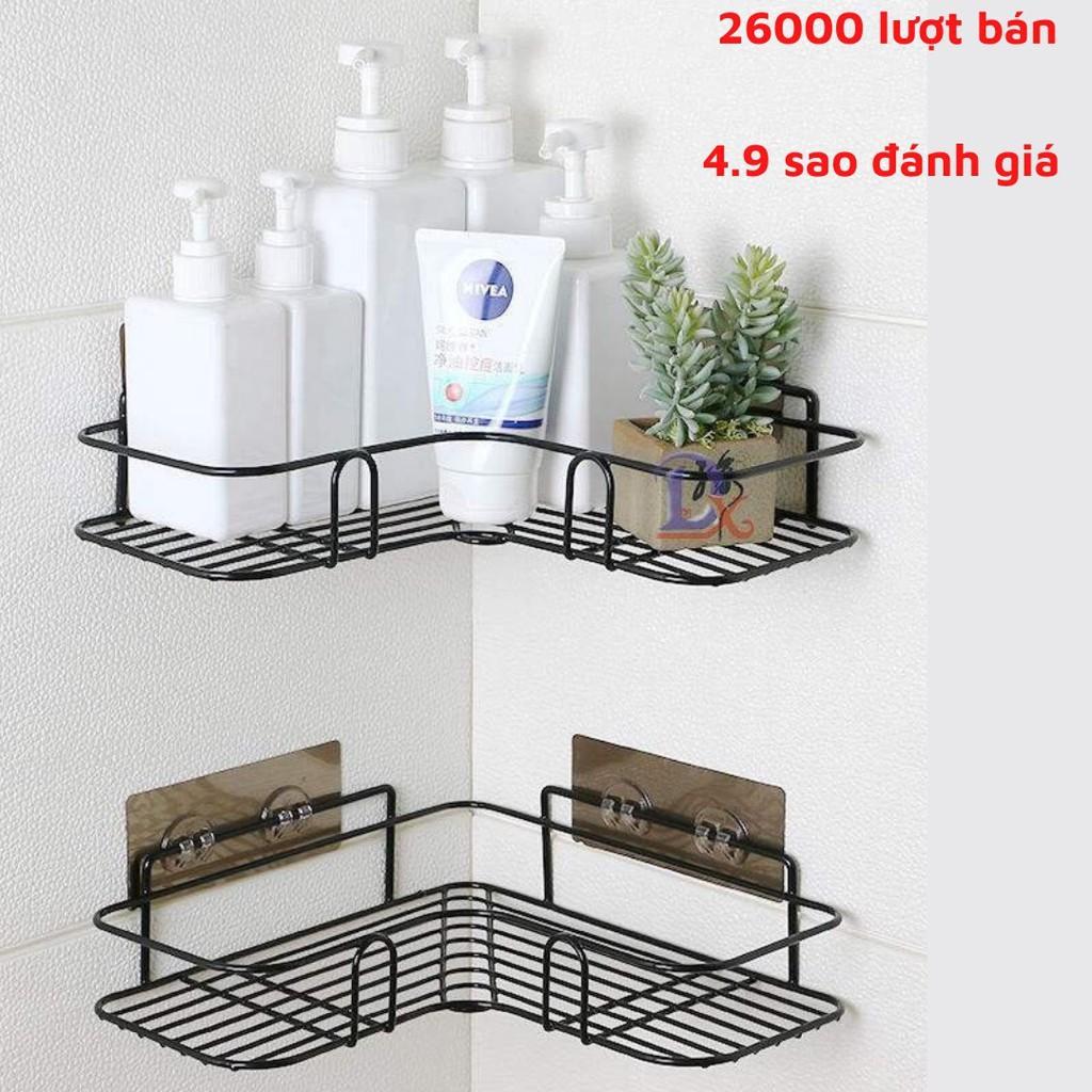Kệ góc nhà tắm phun sơn tĩnh điện dán tường siêu dính trong nhà tắm, nhà bếp tiện dụng