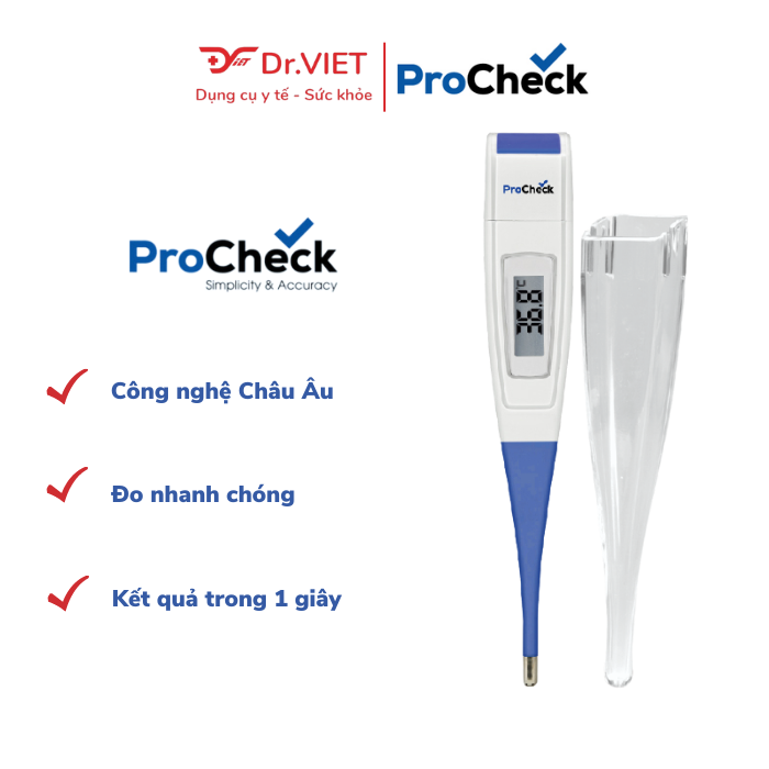 Nhiệt Kế Điện Tử Dạng Bút Procheck MT1P21 Chính Hãng. Dễ sử dụng, đo nhanh, chính xác, cho kết quả sau 30 giây. Thông báo bằng tiếng bíp, có cảnh báo sốt.