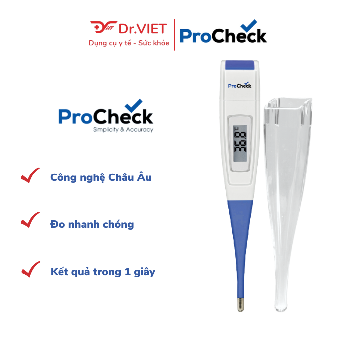 Nhiệt Kế Điện Tử Dạng Bút Procheck MT1P21 Chính Hãng. Dễ sử dụng, đo nhanh, chính xác, cho kết quả sau 30 giây. Thông báo bằng tiếng bíp, có cảnh báo sốt.