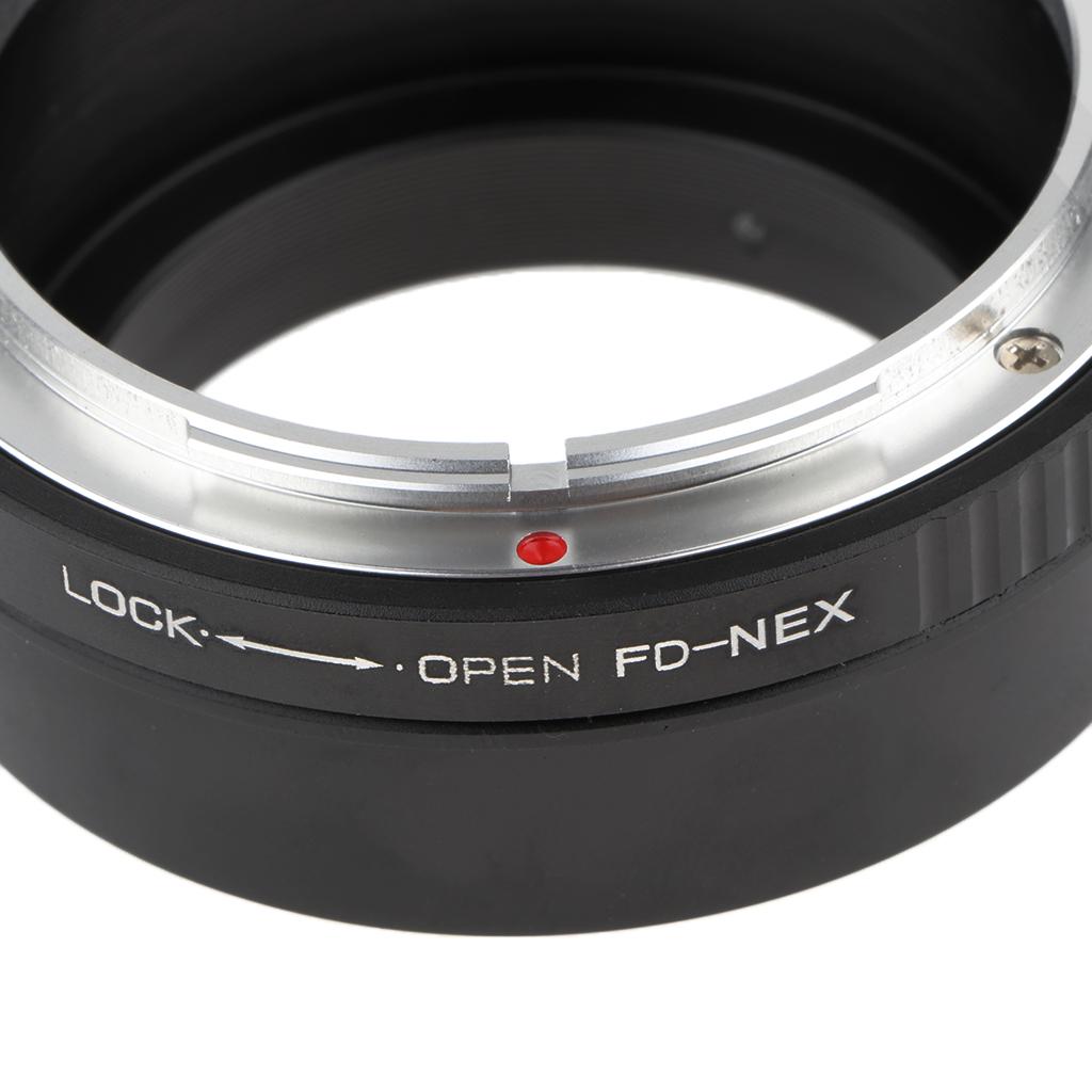 FD-NEX Adapter Ring For Canon FD Lens To Sony NEX E NEX-3 NEX-5 NEX-VG10 - Black+Silver